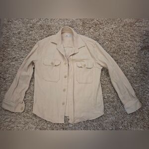 Zara Cream Casual Button Down Shirt